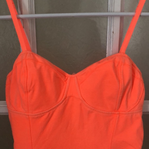 Talula Neon Orange Bralette style tank top size Large - Picture 2 of 5